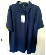 ZITY Men's XL Polo Shirt Regular Fit Golf Shirt Lightweight Navy-Blu Str... - $10.65