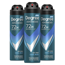 Men Antiperspirant Deodorant Dry Spray Cool Rush 3 Count Deodorant for Men with - £16.58 GBP