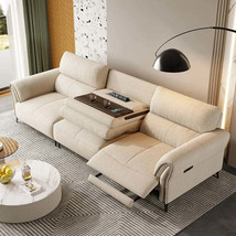 Accent Electric Recliner Sofa Leather Floor White Office Luxury Living Room Sofa - £2,866.49 GBP+