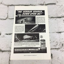 Eveready Batteries Horror Roared Down 1942 Vintage Print Ad Advertising Art - £7.73 GBP