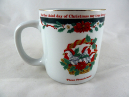 Tienshaw Vintage Mug 12 Days of Christmas 3 French Hens 3rd day of Chris... - $10.88