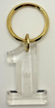 Vintage Clear Acrylic Number 1 Keychain SKU B-13 - £10.35 GBP
