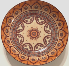 ELAMA Zen Rust Mozaik Bohemian Stoneware Orange Blue Brown Cereal Soup B... - $9.81