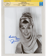 Barbara Eden SIGNED CGC SS B&amp;W Black White TV Publicity Photo I Dream of... - €219,91 EUR