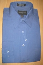 Men&#39;s Fashion PREMIERE COLLECTION Blue Dress Shirt Sz M 16-16 1/2 33-34  - £35.97 GBP