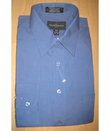 Men&#39;s Fashion PREMIERE COLLECTION Blue Dress Shirt Sz M 16-16 1/2 33-34  - £35.44 GBP