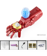Iron Man Wearable Electric Arm Gloves Soft Bullet Launcher  Mask Toy Cos... - £44.11 GBP
