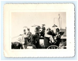 Horse and Buggy Photograph Several Women With Umbrellas - $34.65