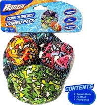 Banzai 4 Pc. Set Dunk &#39;N Drench Combo Pack Swim Pool Water  Toys (3+) - £7.43 GBP