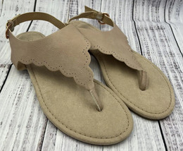 LC Lauren Conrad Soft Buckled Thong Sandals Large New No Box No Tags - £9.40 GBP