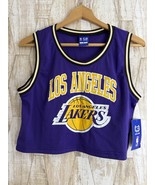 Los Angeles Lakers Crop Top Jersey Women&#39;s M Ultra Game NBA Purple - $27.28 CAD