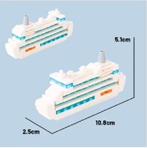 MOC City Cruise Ship Building Blocks, Minifigures Brick Toys - £13.67 GBP