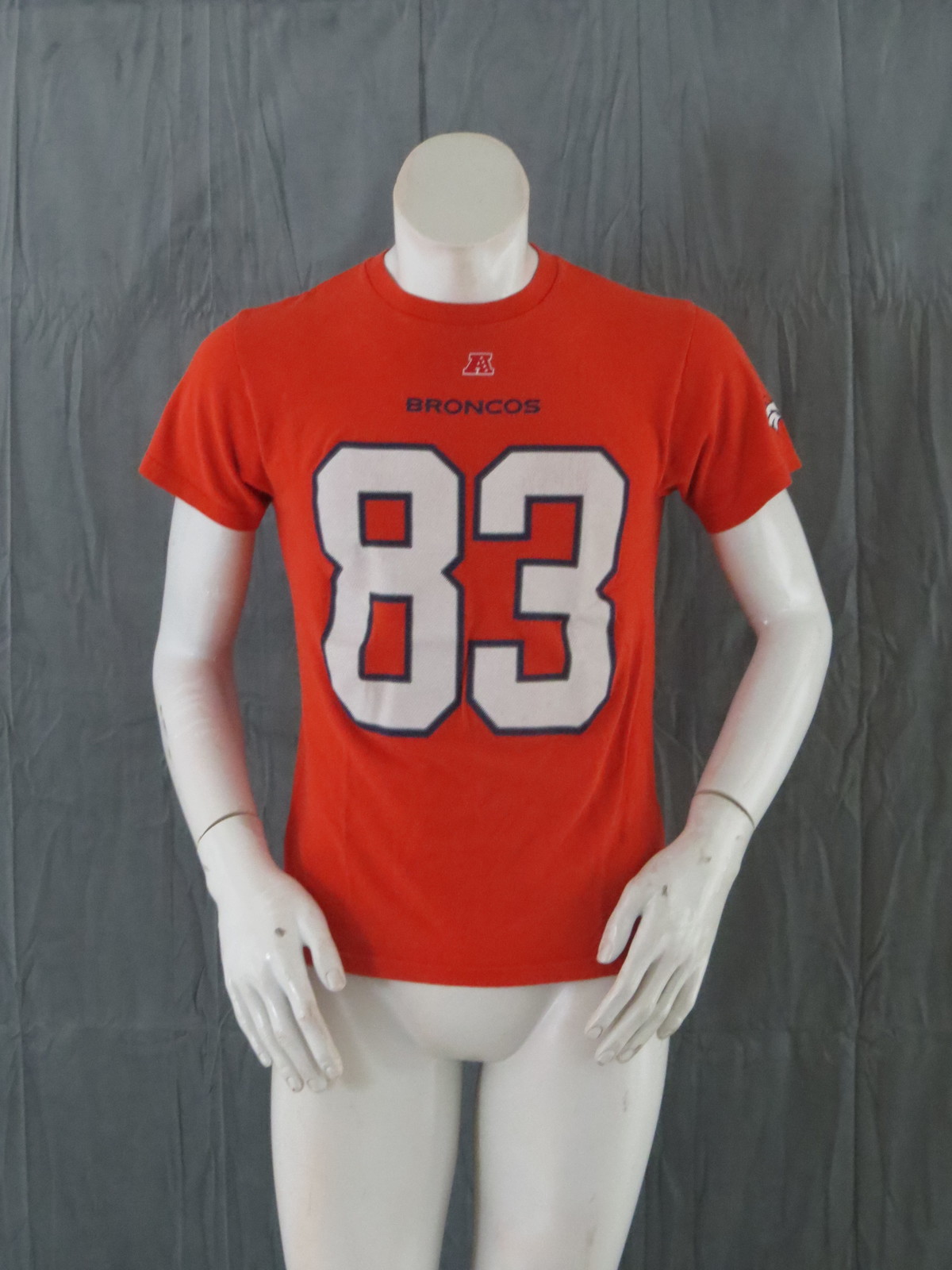 Denver Broncos Shirt - # 83 Wes Welker - NFL Apparel - Men's Small - £23.23 GBP