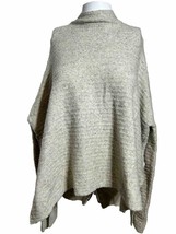 Free People Size SMALL High Low Dolman Sleeve Sweater Back Zipper - AC - £17.04 GBP