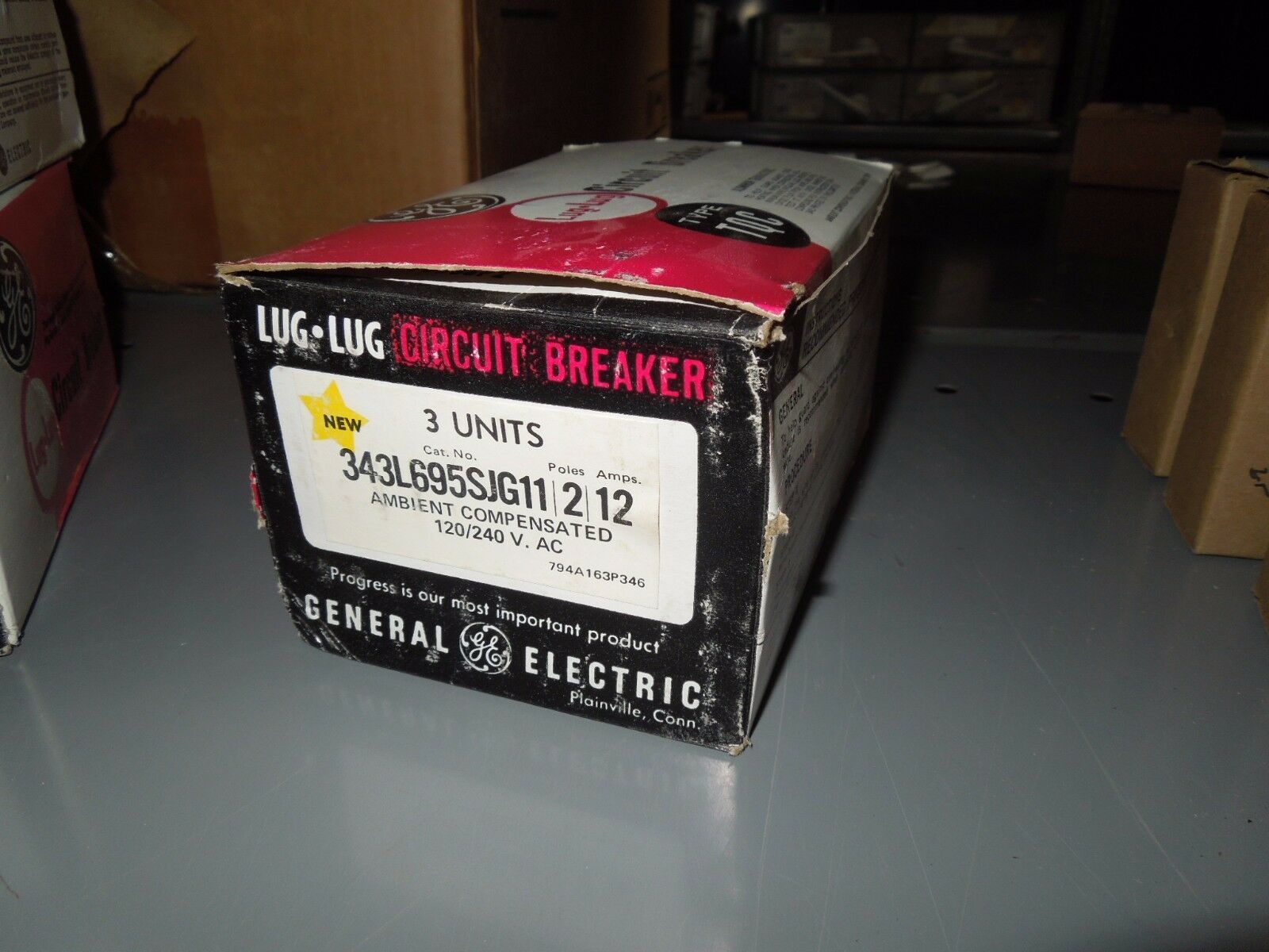 GE Type TQC 343L695SJG12 12A 2P 240V Circuit Breaker (Box of 3) Surplus ... - $20.00