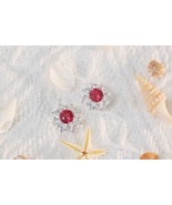 Natural Ruby Red Garnet Earrings | 925 Sterling Silver | Versatile Daily... - $39.00