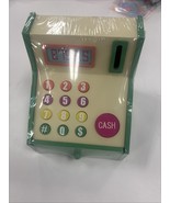 10 Count Wooden Cash Register Play Toy Green &amp; Beige With Accessories Ag... - €17,19 EUR