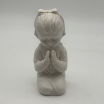 Norcrest Japan Praying Girl White Porcelain Figurine Vintage - £10.26 GBP