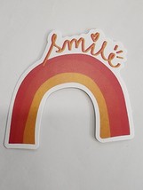 Smile Over Rainbow Simple Cute Sticker Decal Multicolor Gift Idea Embellishment - £1.77 GBP