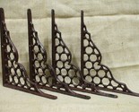 4 Cast Iron Large Antique Style Brackets Garden Braces Shelf Bracket Cor... - $37.99