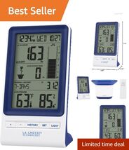 Digital Wireless Rain Gauge &amp; Temperature Station - Self-Emptying, Moder... - $110.83