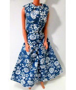 Vtg  Clone Barbie Doll Clothes Navy Blue &amp; White PALAZZO Pants Party Jum... - £17.38 GBP