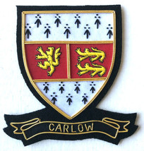 HAND EMBROIDERED IRISH COUNTY - CARLOW - COLLECTORS HERITAGE ITEM TO BUY... - £17.93 GBP