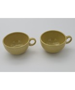 Russel Wright Iroquois Casual China Pea Green Coffee Tea Cups Set of Two... - £28.89 GBP