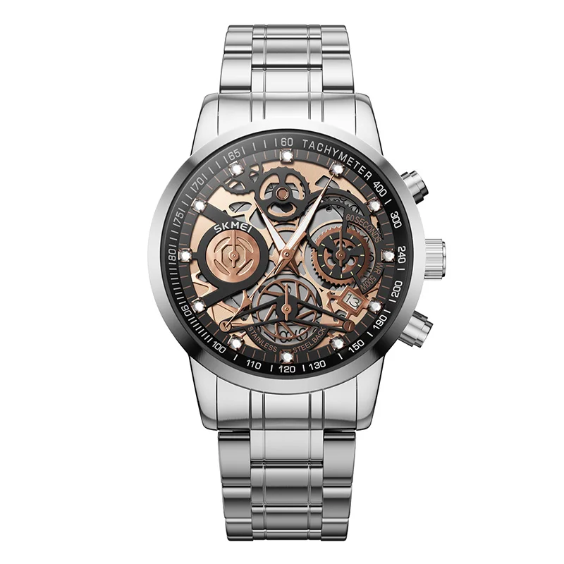 New Luxury Stainless Steel Chronograph Wristwatch Mens Japan Quartz move... - $30.41