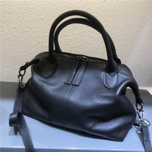 Fashion Soft Genuine Leather Handbag Elegant Female Shoulder Bag Short Handle Si - £92.13 GBP