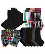 Pack of 12 Men’s Premium Cotton Fashion Casual Mid Calf Patterned Dress ... - $341.99 MXN+