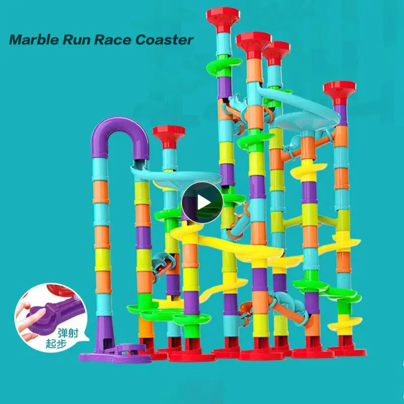 Marble Race Run Track Toys DIY Building Blocks Bulk Sets City Classic Bricks - £15.18 GBP+