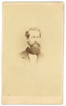 CIRCA 1860&#39;S CDV Handsome Dashing Man With Long Beard Manger Philadelphia, PA - £11.03 GBP