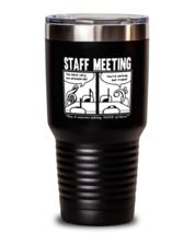 30 oz Tumbler Stainless Steel Insulated Funny Staff Meeting Musicians Music  - £28.02 GBP