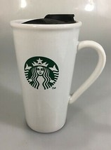 Starbucks Mermaid Split Tail White Ceramic Travel Mug Tumbler 16 oz Hand... - £17.58 GBP