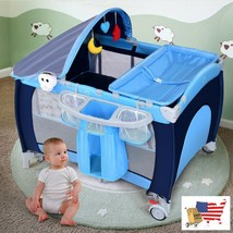 Foldable Bassinet Playpen w/Mosquito Net and Bag - $183.12