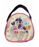 My Little Pony Pink Rainbow Magic Fabric Storage Tote Case 6x6 Satin Hasbro - $14.00