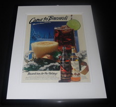 1987 Bacardi Rum / Holidays Framed 11x14 ORIGINAL Advertisement  - £27.24 GBP