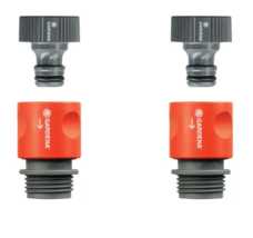 Female Garden Hose Connector 5/8&quot; x 1/2&quot; Nylon/ABS GARDENA 36943 (2-Pack) - $22.23 CAD