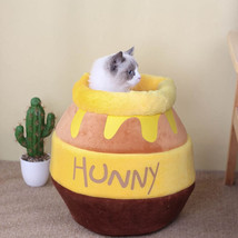 Honey Pot Cat Nest Cartoon Cat Bed House Cave Lounger For Cats Kittens Puppy Ken - £30.94 GBP+