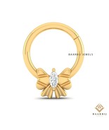 Ximena 0.12 Ct Single Marquis Diamond | 14K Solid Gold Piercing | Prong ... - $173.00