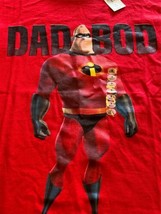 Disney Parks Dad Bod Mr The Incredibles Adult T-Shirt Red Size S Father&#39;... - £14.43 GBP