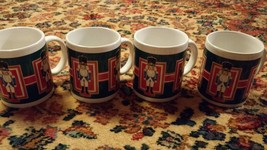 000 Set of 4 Nutcracker Coffee Tea mugs Christams Season Vintage? - £25.09 GBP