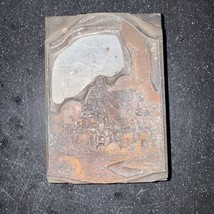 Letterpress Printer Block Houses Wood Vintage - $184.34 MXN