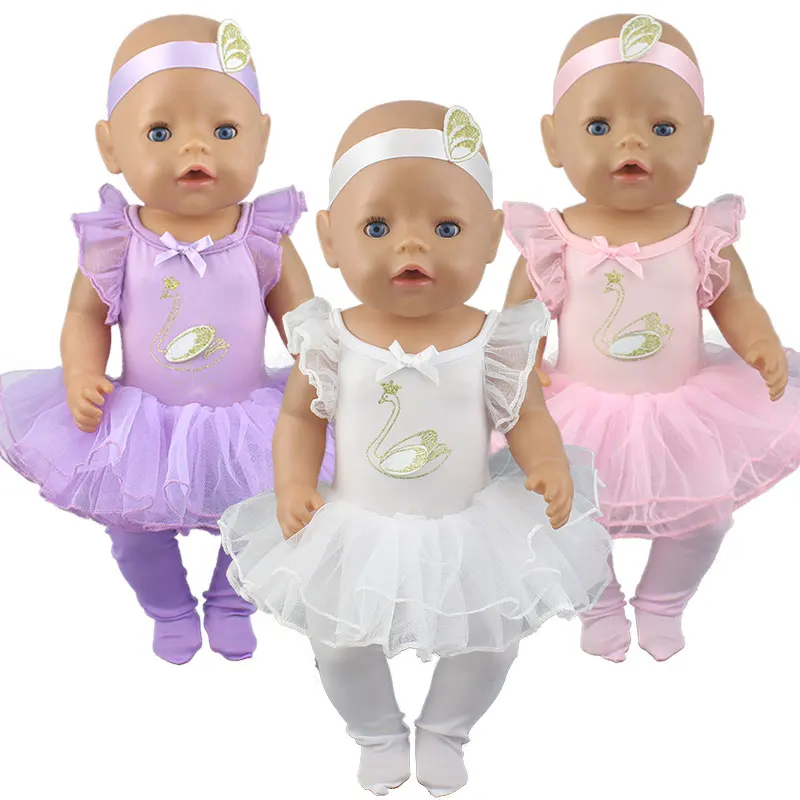 2023 Lovely Ballet Dance Skirt For 43cm Baby Doll 17inch Born Babies Boy... - $12.24