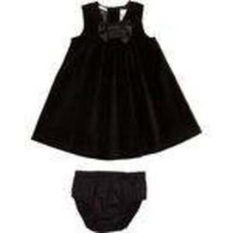 Girls Dress Carters Black Sleeveless &amp; Bloomers 2 Pc Velvet Holiday Party-3 mths - £14.09 GBP
