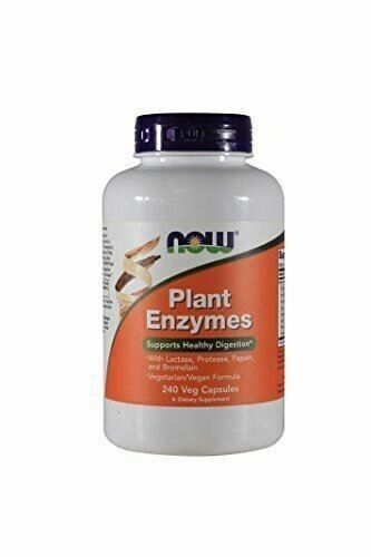 NEW Now Foods Plant Enzymes Gluten Free Supports Healthy Digestion 240 Vcaps - $28.63