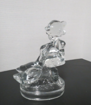 Vtg Clear Glass Hummel Girl With Geese LE Smith 7.5&quot;T - £13.98 GBP