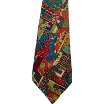 Vintage 1970s A Margie Tie Colorful Graphic Psychedelic Asian Print 5-1/... - $23.17