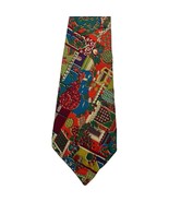 Vintage 1970s A Margie Tie Colorful Graphic Psychedelic Asian Print 5-1/... - $18.68